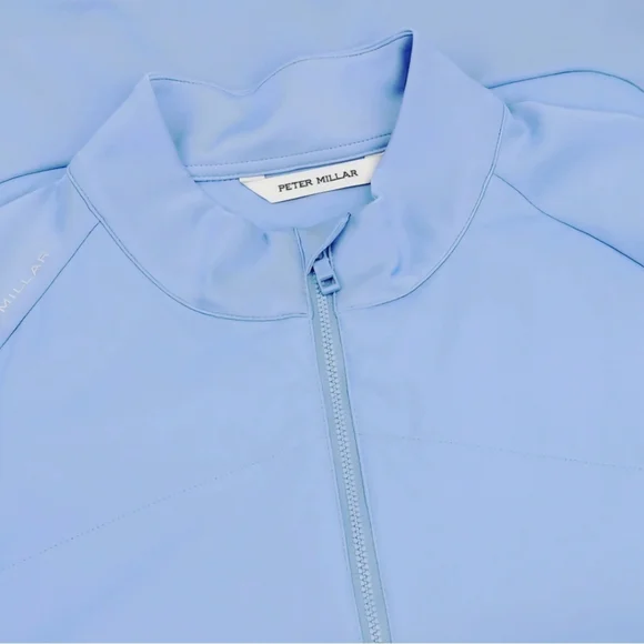 Peter Millar Merge Hybrid Men's Jacket, Light Blue, Full Zip Coat Size - L